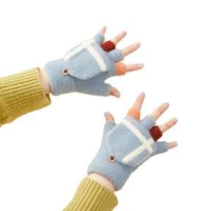 Women's/children's winter telephone gloves - blueeng