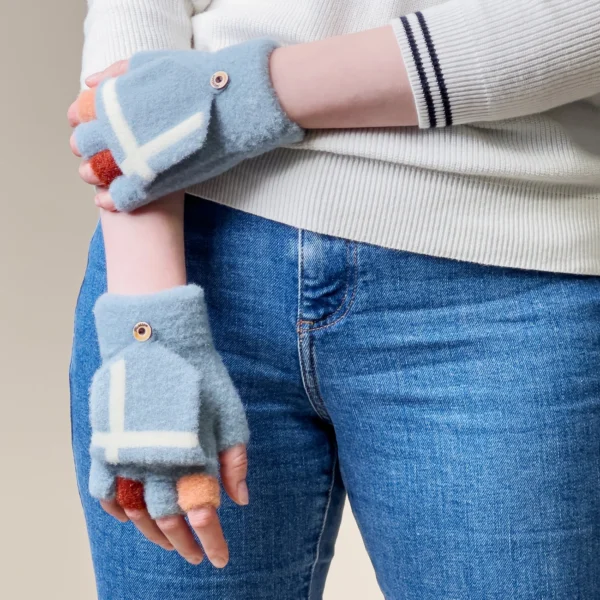 Women's/children's winter telephone gloves - blueeng