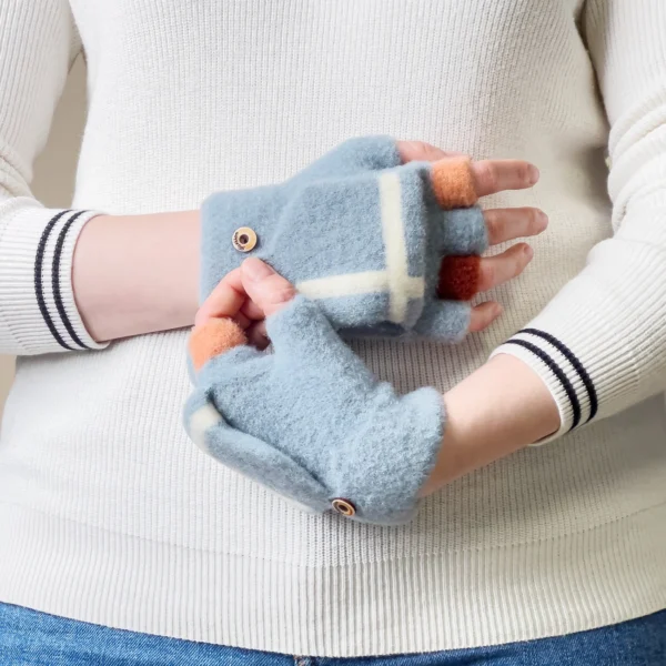 Women's/children's winter telephone gloves - blueeng