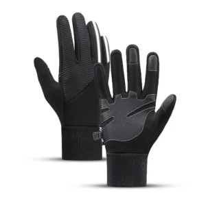 Insulated, anti-slip sports phone gloves (size XL) - blackeng