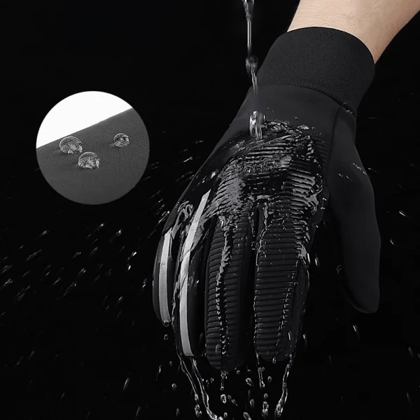 Insulated, anti-slip sports phone gloves (size XL) - blackeng