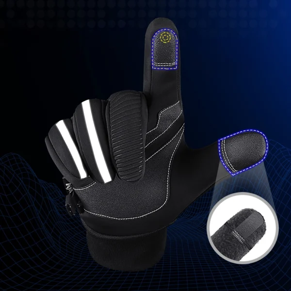 Insulated, anti-slip sports phone gloves (size XL) - blackeng