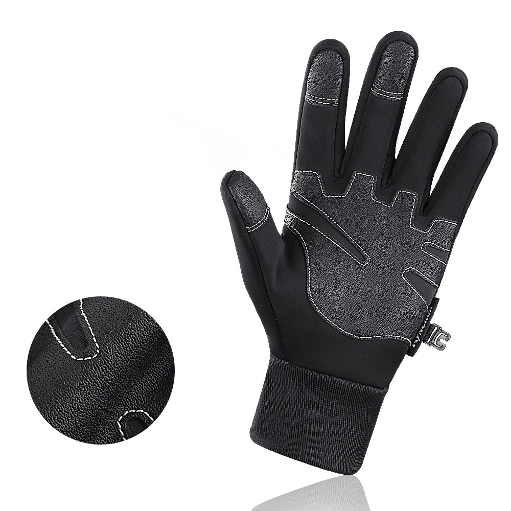 Insulated, anti-slip sports phone gloves (size XL) - blackeng