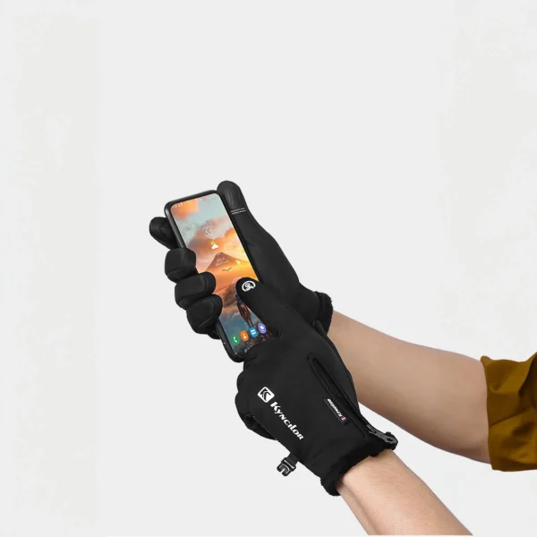 Winter phone sports gloves (size L) - blackeng