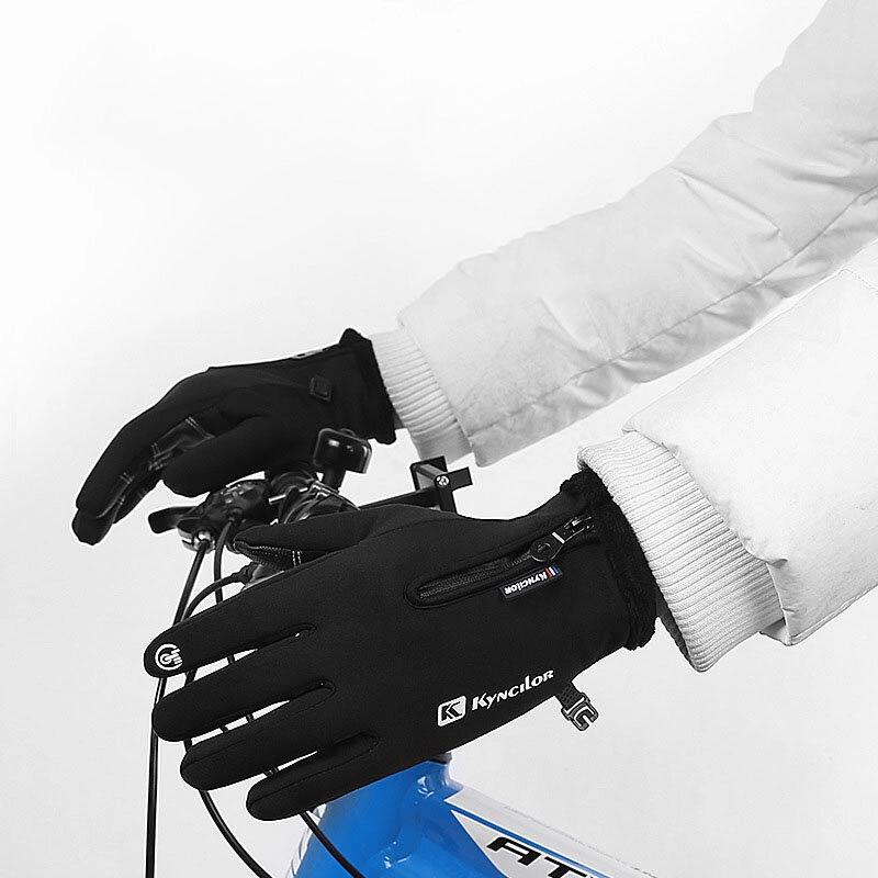 Winter phone sports gloves (size L) - blackeng