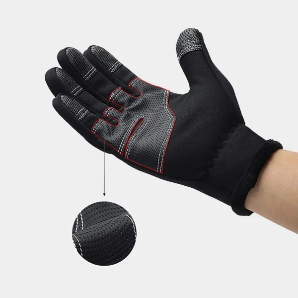 Winter phone sports gloves (size L) - blackeng