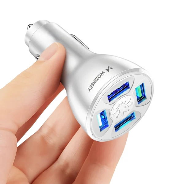 Wozinsky WCCAW 50W 4x USB-A QC car charger - whiteeng