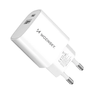 Wozinsky WGWCW USB-A USB-C 20W wall charger - whiteeng