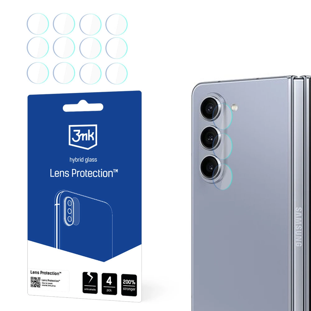 3mk Lens Protection™ hybrid camera glass for Samsung Galaxy Z Fold 5 (front)eng