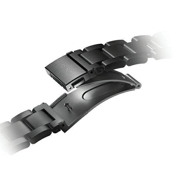 Uniq Osta Stainless Steel Strap for Apple Watch 1/2/3/4/5/6/7/8/SE/SE2/Ultra 42/44/45/49mm - Blackeng