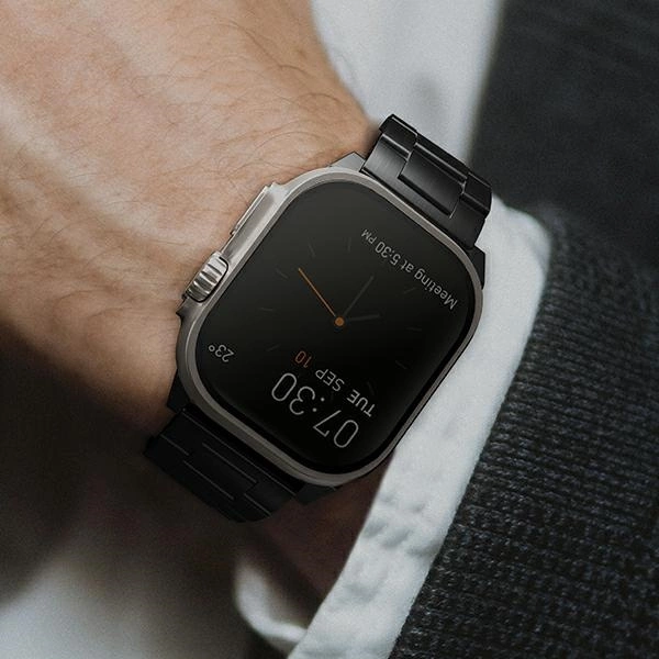 Uniq Osta Stainless Steel Strap for Apple Watch 1/2/3/4/5/6/7/8/SE/SE2/Ultra 42/44/45/49mm - Blackeng