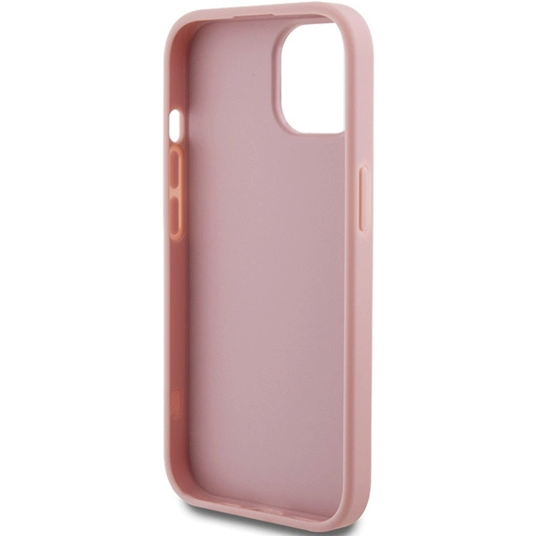 Guess Glitter Script Big 4G case for iPhone 15 - pinkeng