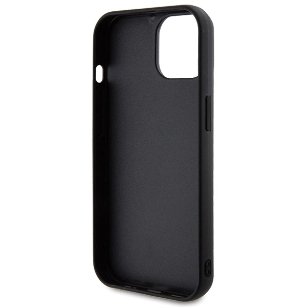 Guess Quilted Metal Logo case for iPhone 15 - blackeng