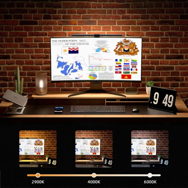 Choetech E1132 screen lamp with backlight - grayeng