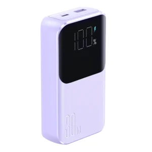Joyroom JR-PBC07 20000mAh 30W mini power bank with USB-C and Lightning cables - purpleeng