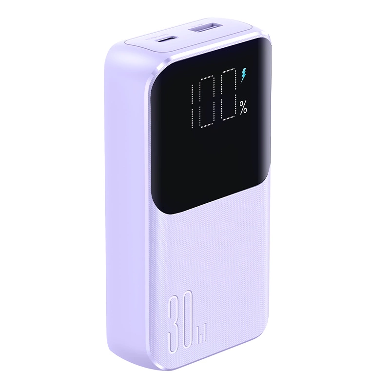 Joyroom JR-PBC07 20000mAh 30W mini power bank with USB-C and Lightning cables - purpleeng