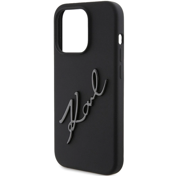 Karl Lagerfeld Silicone Karl Script case for iPhone 15 Pro - blackeng