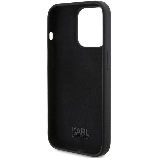 Karl Lagerfeld Silicone Karl Script case for iPhone 15 Pro - blackeng