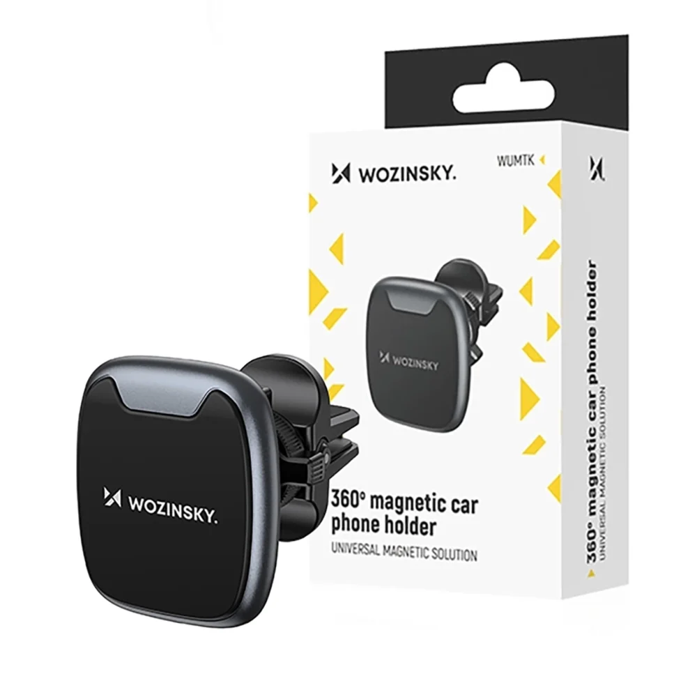 Wozinsky WUMTK magnetic phone holder for car air vent - blackeng