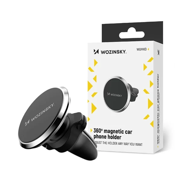 Wozinsky WUMKO magnetic phone holder for car air vent - blackeng