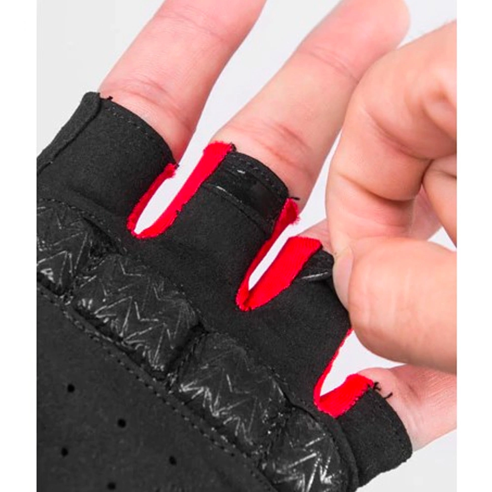 Rockbros S169BR M cycling gloves with gel inserts - black and redeng