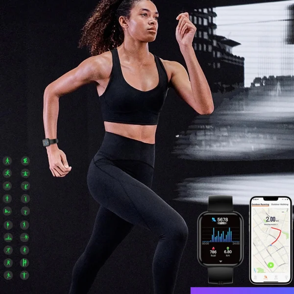 Choetech WT001 smartwatch with IP67 call answering function - blackeng