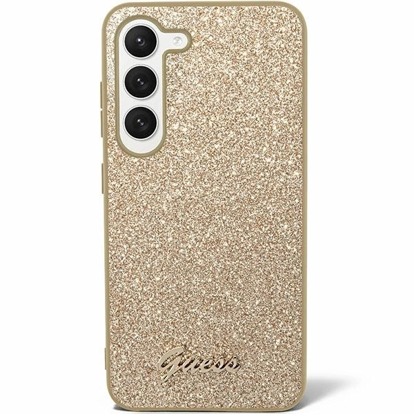 Guess Glitter Script case for Samsung Galaxy S24 - goldeng
