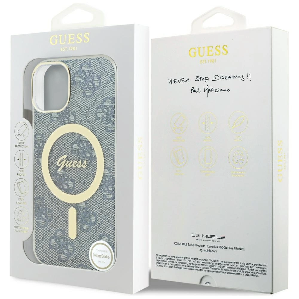 Guess IML 4G MagSafe case for iPhone 15 / 14 / 13 - blueeng