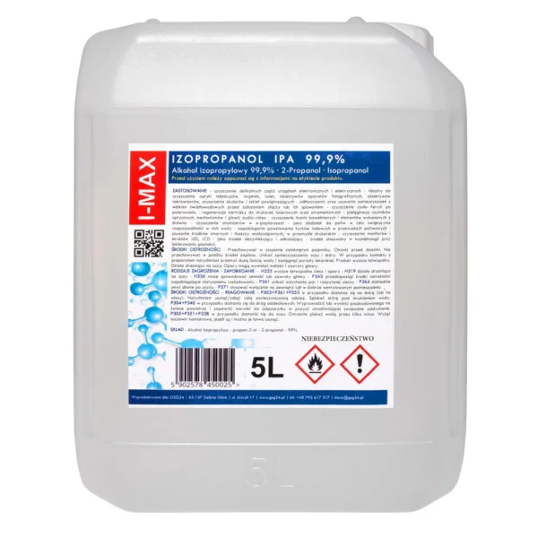 Isopropyl alcohol Isopropanol IPA I-MAX 99.9% 5Leng