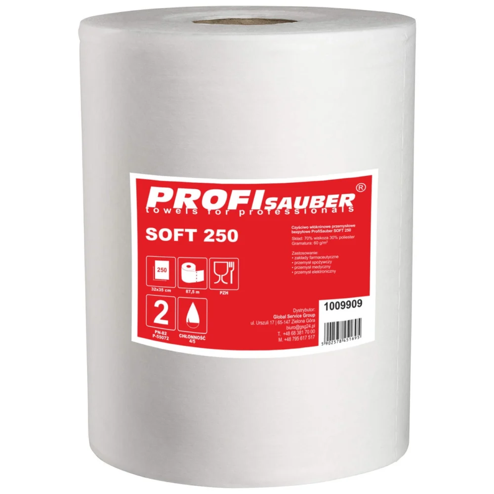 Soft industrial nonwoven cleaning cloth ProfiSauber SOFT 250eng