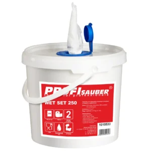 Cloths in a bucket with a soaking dispenser ProfiSauber WET SET 250eng