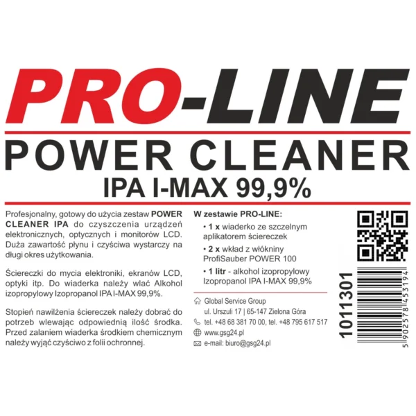 POWER CLEANER IPA set for cleaning electronics, optics and PRO-LINE monitorseng