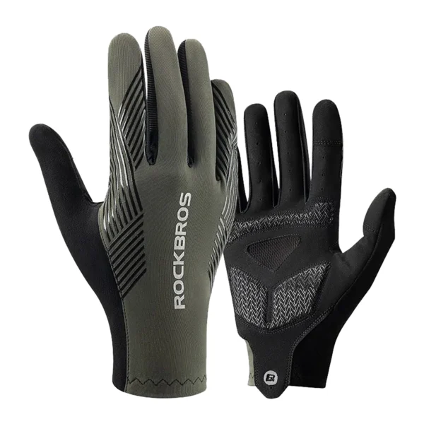 Rockbros 16110006002 shock-absorbing cycling gloves size M - green and blackeng
