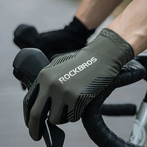 Rockbros 16110006002 shock-absorbing cycling gloves size M - green and blackeng