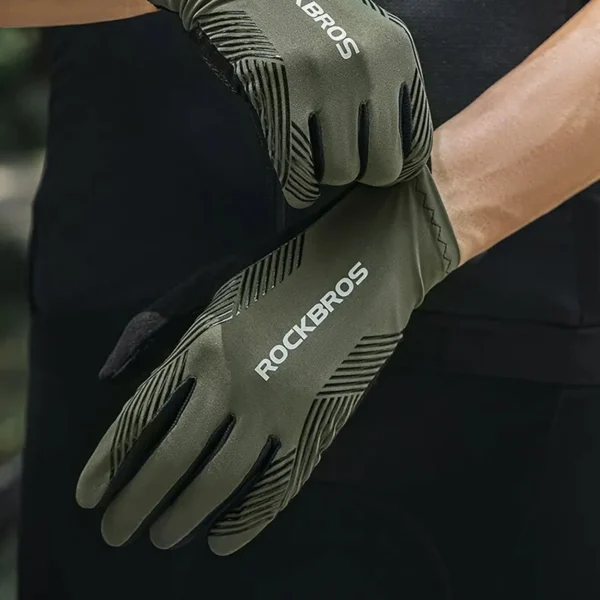 Rockbros 16110006002 shock-absorbing cycling gloves size M - green and blackeng