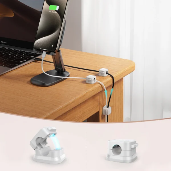 Joyroom JR-ZS368 magnetic cable organizer - white (6 pcs.)eng