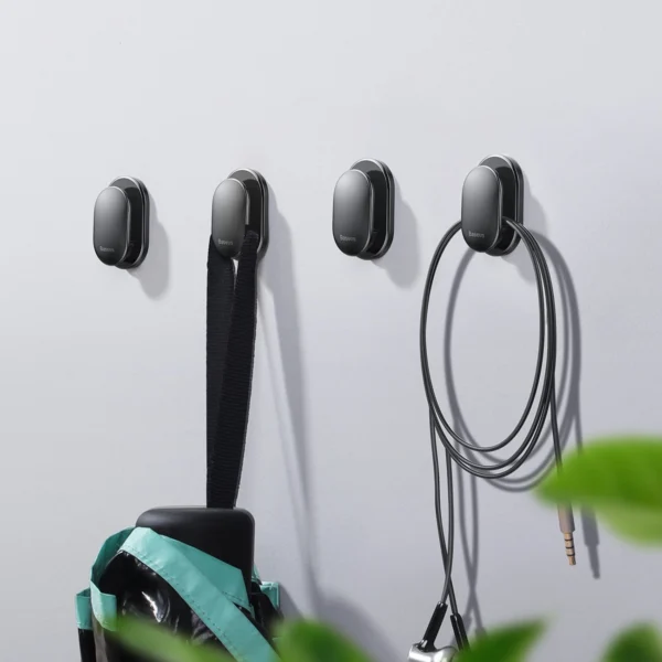 Baseus Small Shell hanger for car, home, garage 4 pcs. - blackeng