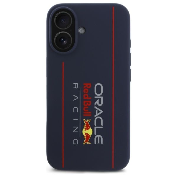 164797e97fab1de1caac354eb134f0fd RED BULL case for IPHONE 16 compatible with MagSafe RBHMP16S24SIOLRV (Silicone Oversize Vertical Logo) navy