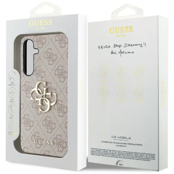 Guess 4G Big Metal Logo case for Samsung Galaxy A35 - pinkeng