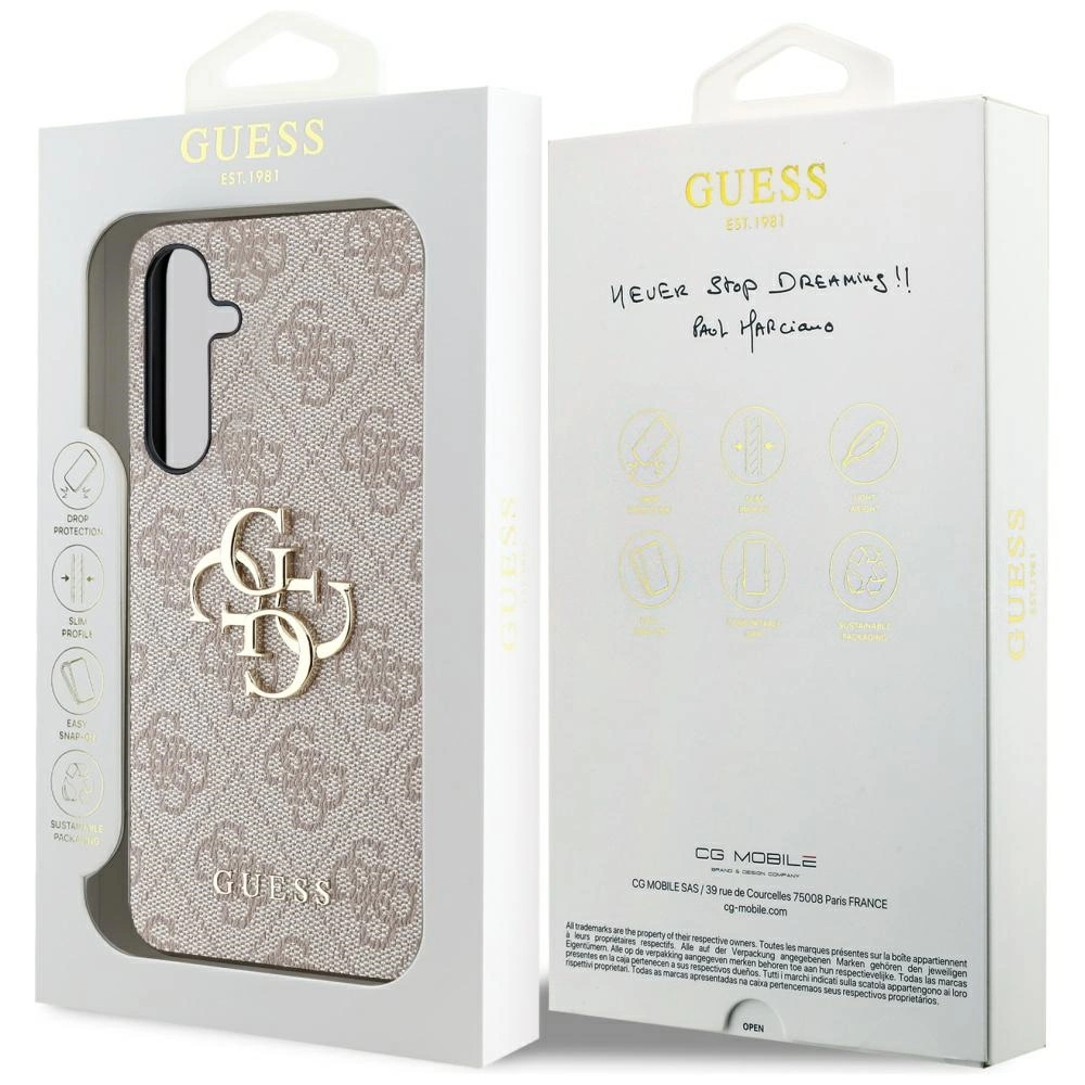 Guess 4G Big Metal Logo case for Samsung Galaxy A35 - pinkeng