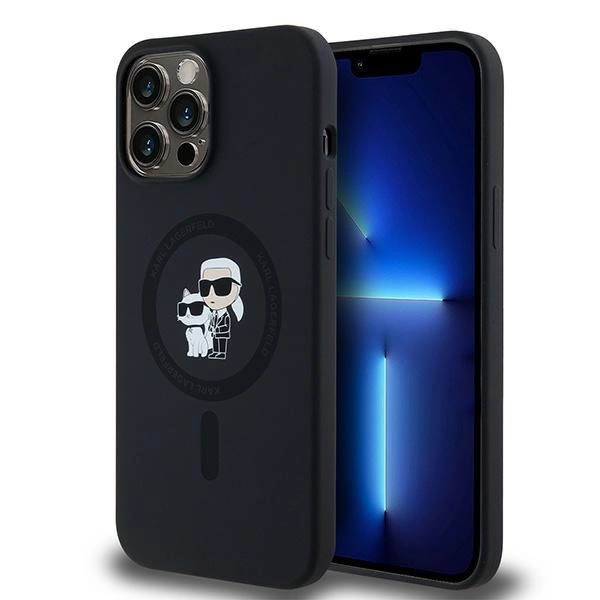 Karl Lagerfeld Silicone Karl&Choupette MagSafe case for iPhone 13 Pro Max - blackeng