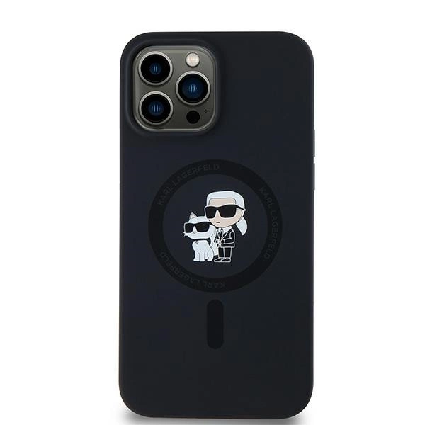 Karl Lagerfeld Silicone Karl&Choupette MagSafe case for iPhone 13 Pro Max - blackeng