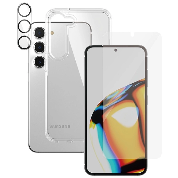 PanzerGlass Bundle 3in1 Transparent Case + Film + Camera Protector for Samsung Galaxy S23eng