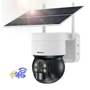 Choetech ASC006-4G solar camera intelligent PTZ 4G LTE with 5W solar panel - whiteeng