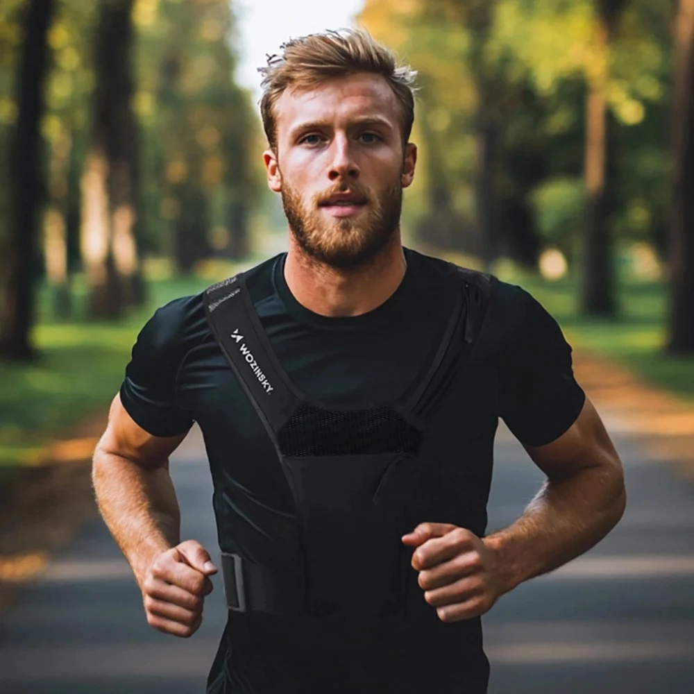 Wozinsky WKDB1 Reflective Running Vest - Blackeng