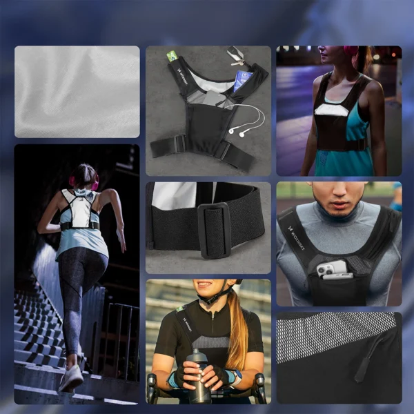 Wozinsky WKDB1 Reflective Running Vest - Blackeng