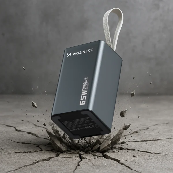 Powerbank Wozinsky K65+ 65W 30000mAh 2x USB-C, 1x USB-A 65W - grayeng
