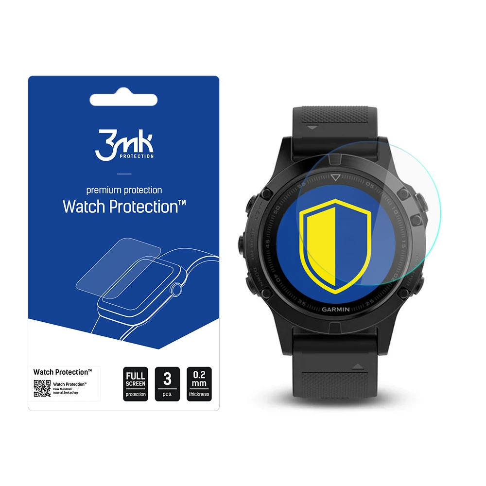 Hybrid Glass 3mk Watch Protection FlexibleGlass for Garmin Fenix ​​5 47mmeng