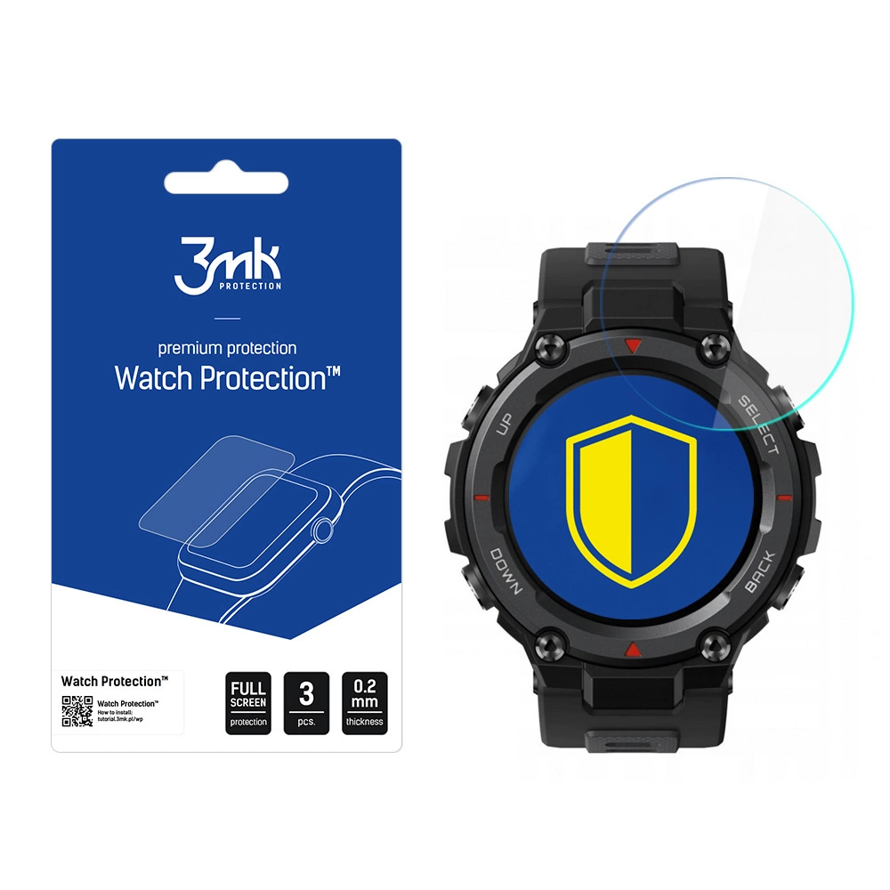 3mk Watch Protection FlexibleGlass hybrid glass on Amazfit T-Rex Proeng