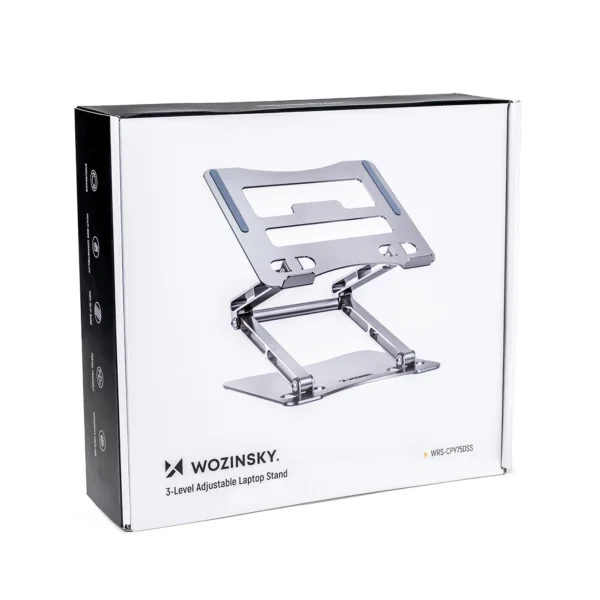 Laptop stand Wozinsky WRS-CPY75DSS aluminum + Free! smartphone stand - silvereng
